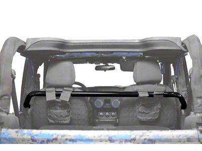 Steinjager Front Seat Harness Bar; Black (07-18 Jeep Wrangler JK 2-Door)