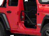 Steinjager Front Trail Tube Doors; Black (18-26 Jeep Wrangler JL)