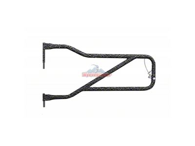 Steinjager Front Trail Tube Doors; Texturized Black (18-25 Jeep Wrangler JL)