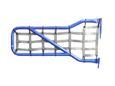 Steinjager Front Tube Door Cargo Net Covers; Gray (18-25 Jeep Wrangler JL)