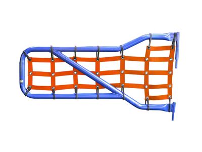 Steinjager Front Tube Door Cargo Net Covers; Orange (18-25 Jeep Wrangler JL)