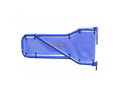 Steinjager Front Tube Door Covers; Blue (18-25 Jeep Wrangler JL)