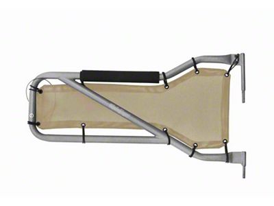 Steinjager Front Tube Door Mesh Covers; Tan (07-18 Jeep Wrangler JK)