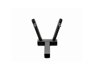 Steinjager Hitch Mounted Dual Flag Holder; Black (18-25 Jeep Wrangler JL)
