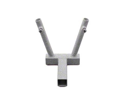 Steinjager Hitch Mounted Dual Flag Holder; Gray Hammertone (18-25 Jeep Wrangler JL)