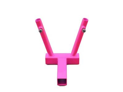 Steinjager Hitch Mounted Dual Flag Holder; Hot Pink (18-25 Jeep Wrangler JL)