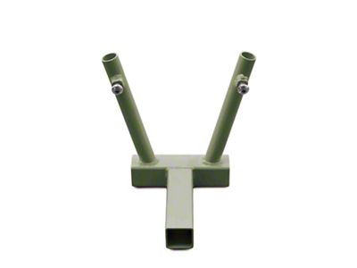 Steinjager Hitch Mounted Dual Flag Holder; Locas Green (18-25 Jeep Wrangler JL)