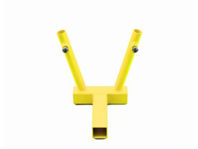 Steinjager Hitch Mounted Dual Flag Holder; Neon Yellow (18-25 Jeep Wrangler JL)