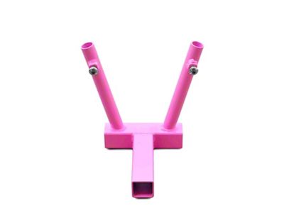 Steinjager Hitch Mounted Dual Flag Holder; Pinky (18-25 Jeep Wrangler JL)