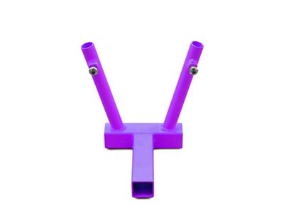 Steinjager Hitch Mounted Dual Flag Holder; Sinbad Purple (18-25 Jeep Wrangler JL)