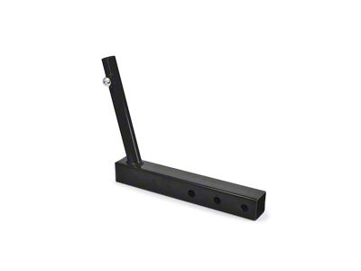 Steinjager Hitch Mounted Single Flag Holder; Black (18-25 Jeep Wrangler JL)