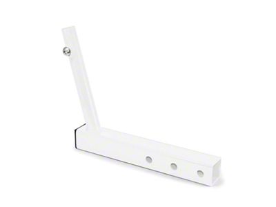 Steinjager Hitch Mounted Single Flag Holder; Cloud White (18-25 Jeep Wrangler JL)