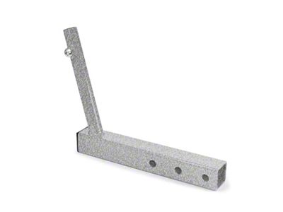 Steinjager Hitch Mounted Single Flag Holder; Gray Hammertone (18-25 Jeep Wrangler JL)