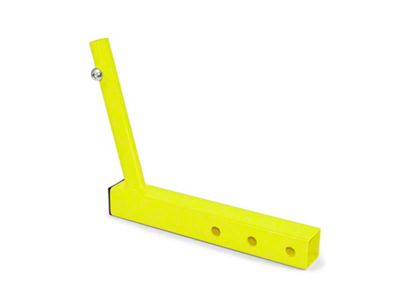 Steinjager Hitch Mounted Single Flag Holder; Neon Yellow (18-25 Jeep Wrangler JL)