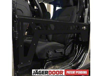 Steinjager JagerDoor Front Trail Doors; Black (18-25 Jeep Wrangler JL)