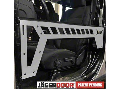 Steinjager JagerDoor Front Trail Doors; Gray Hammertone (18-25 Jeep Wrangler JL)