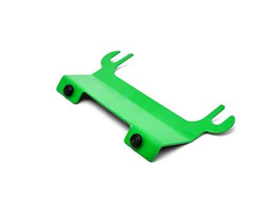 Steinjager License Plate Relocation Bracket for Steinjager Tube Bumper with Roller Fairlead; Neon Green (07-18 Jeep Wrangler JK)