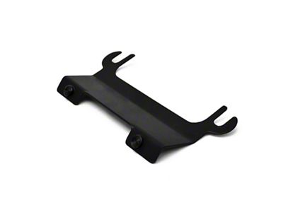 Steinjager License Plate Relocation Kit for Steinjager Tubular Bumper with Hawse Fairlead; Black (07-18 Jeep Wrangler JK)