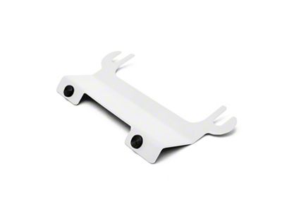 Steinjager License Plate Relocation Kit for Steinjager Tubular Bumper with Hawse Fairlead; Cloud White (07-18 Jeep Wrangler JK)