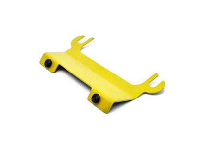 Steinjager License Plate Relocation Kit for Steinjager Tubular Bumper with Hawse Fairlead; Neon Yellow (07-18 Jeep Wrangler JK)