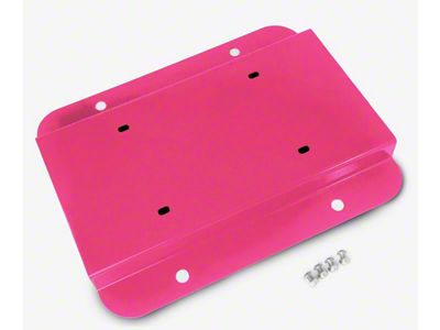 Steinjager License Plate Relocation Kit; Hot Pink (07-18 Jeep Wrangler JK)