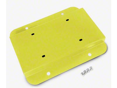 Steinjager License Plate Relocation Kit; Lemon Peel (07-18 Jeep Wrangler JK)