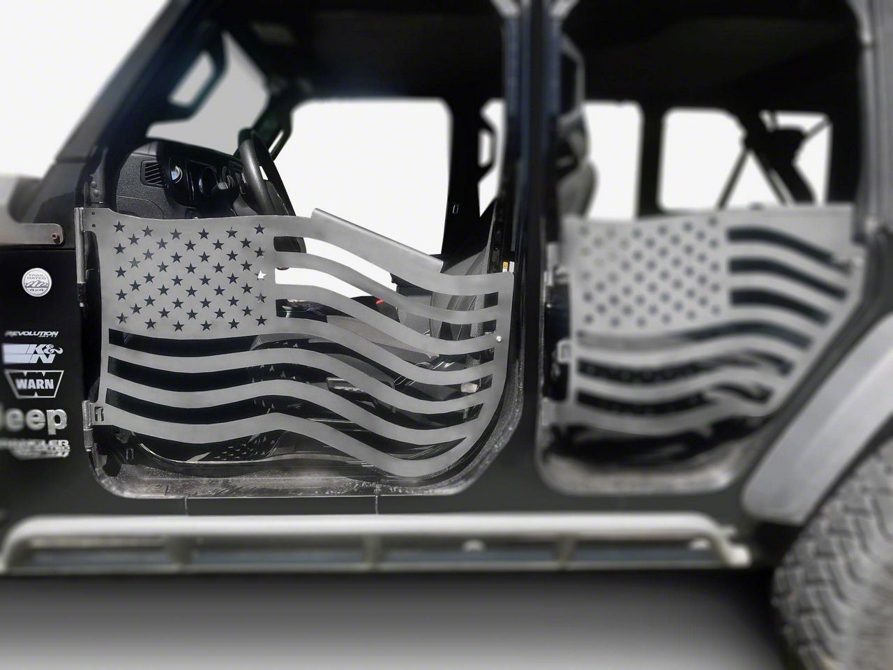 Steinjager Jeep Wrangler Premium American Flag Front Trail