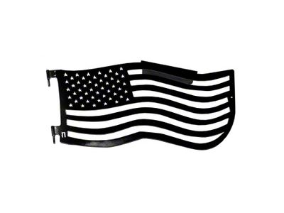 Steinjager Premium American Flag Front Trail Doors; Bare Metal (97-06 Jeep Wrangler TJ)