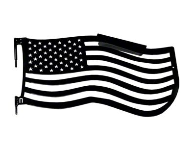 Steinjager Premium American Flag Front Trail Doors; Bare Metal (07-18 Jeep Wrangler JK)