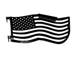 Steinjager Premium American Flag Front Trail Doors; Black (97-06 Jeep Wrangler TJ)