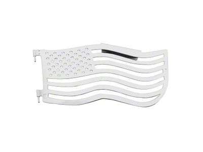 Steinjager Premium American Flag Front Trail Doors; Cloud White (97-06 Jeep Wrangler TJ)