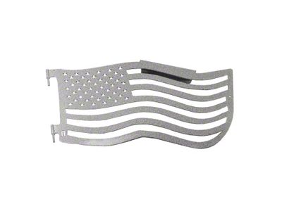 Steinjager Premium American Flag Front Trail Doors; Gray Hammertone (97-06 Jeep Wrangler TJ)