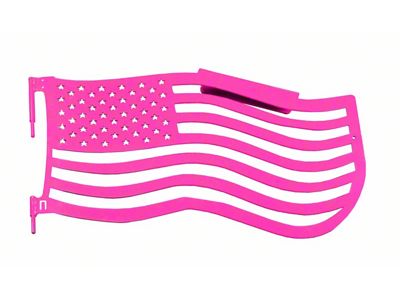 Steinjager Premium American Flag Front Trail Doors; Hot Pink (07-18 Jeep Wrangler JK)