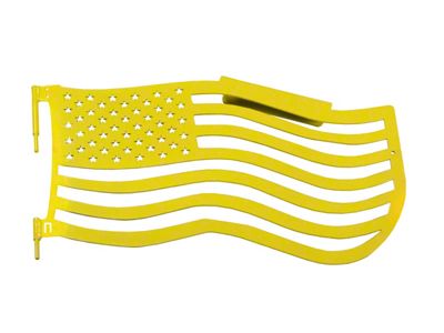 Steinjager Premium American Flag Front Trail Doors; Lemon Peel (07-18 Jeep Wrangler JK)