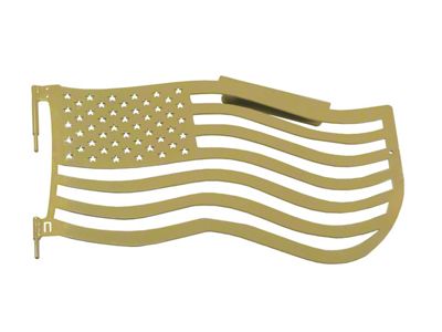 Steinjager Premium American Flag Front Trail Doors; Military Beige (07-18 Jeep Wrangler JK)