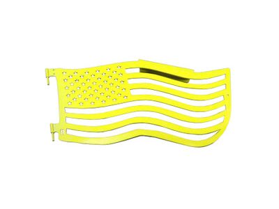 Steinjager Premium American Flag Front Trail Doors; Neon Yellow (97-06 Jeep Wrangler TJ)