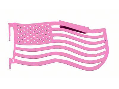 Steinjager Premium American Flag Front Trail Doors; Pinky (07-18 Jeep Wrangler JK)