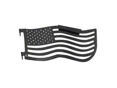 Steinjager Premium American Flag Front Trail Doors; Texturized Black (97-06 Jeep Wrangler TJ)
