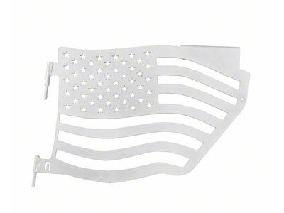 Steinjager Premium American Flag Rear Trail Doors; Cloud White (07-18 Jeep Wrangler JK 4-Door)