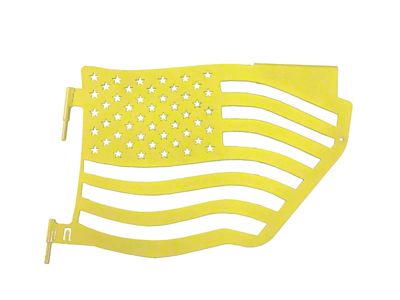 Steinjager Premium American Flag Rear Trail Doors; Lemon Peel (07-18 Jeep Wrangler JK 4-Door)