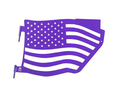 Steinjager Premium American Flag Rear Trail Doors; Sinbad Purple (07-18 Jeep Wrangler JK 4-Door)