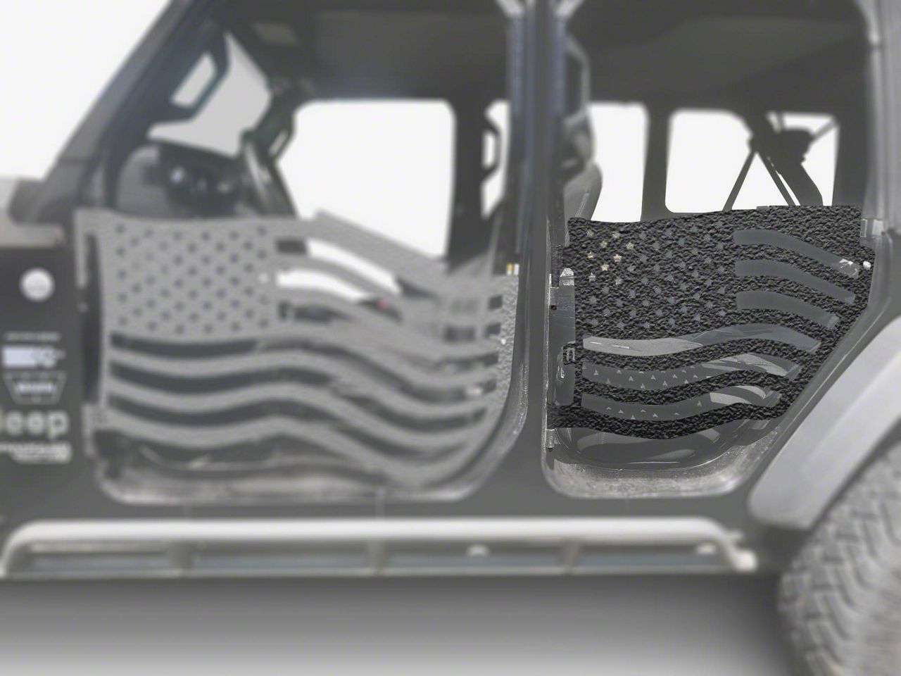 Steinjager Jeep Wrangler Premium American Flag Front Trail