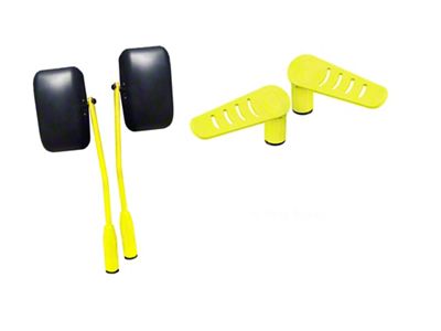 Steinjager Premium Mirror and Foot Peg Kit; Lemon Peel (18-25 Jeep Wrangler JL)