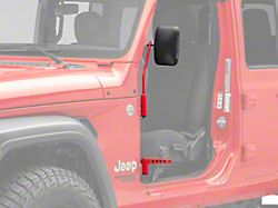 Steinjager Premium Mirror and Foot Peg Kit; Red Baron (18-26 Jeep Wrangler JL)