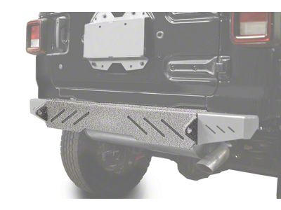Steinjager Rear Bumper with D-Ring Mounts; Gray Hammertone (18-25 Jeep Wrangler JL)