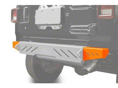Steinjager Rear Bumper End Caps; Fluorescent Orange (18-25 Jeep Wrangler JL)