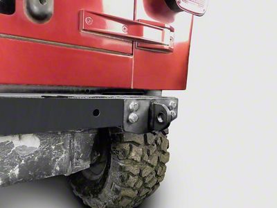 Steinjager Rear D-Ring Mount Bumperette; Bare Metal (97-06 Jeep Wrangler TJ)