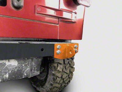 Steinjager Rear D-Ring Mount Bumperette; Fluorescent Orange (97-06 Jeep Wrangler TJ)