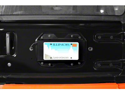 Steinjager Rear License Plate Relocator; Bare Metal (18-25 Jeep Wrangler JL)