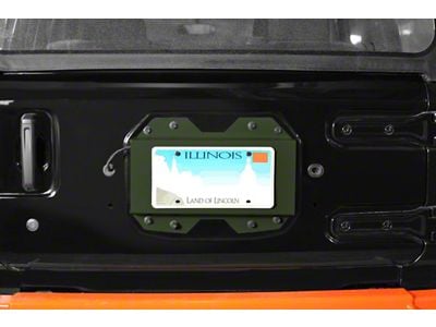 Steinjager Rear License Plate Relocator; Locas Green (18-25 Jeep Wrangler JL)